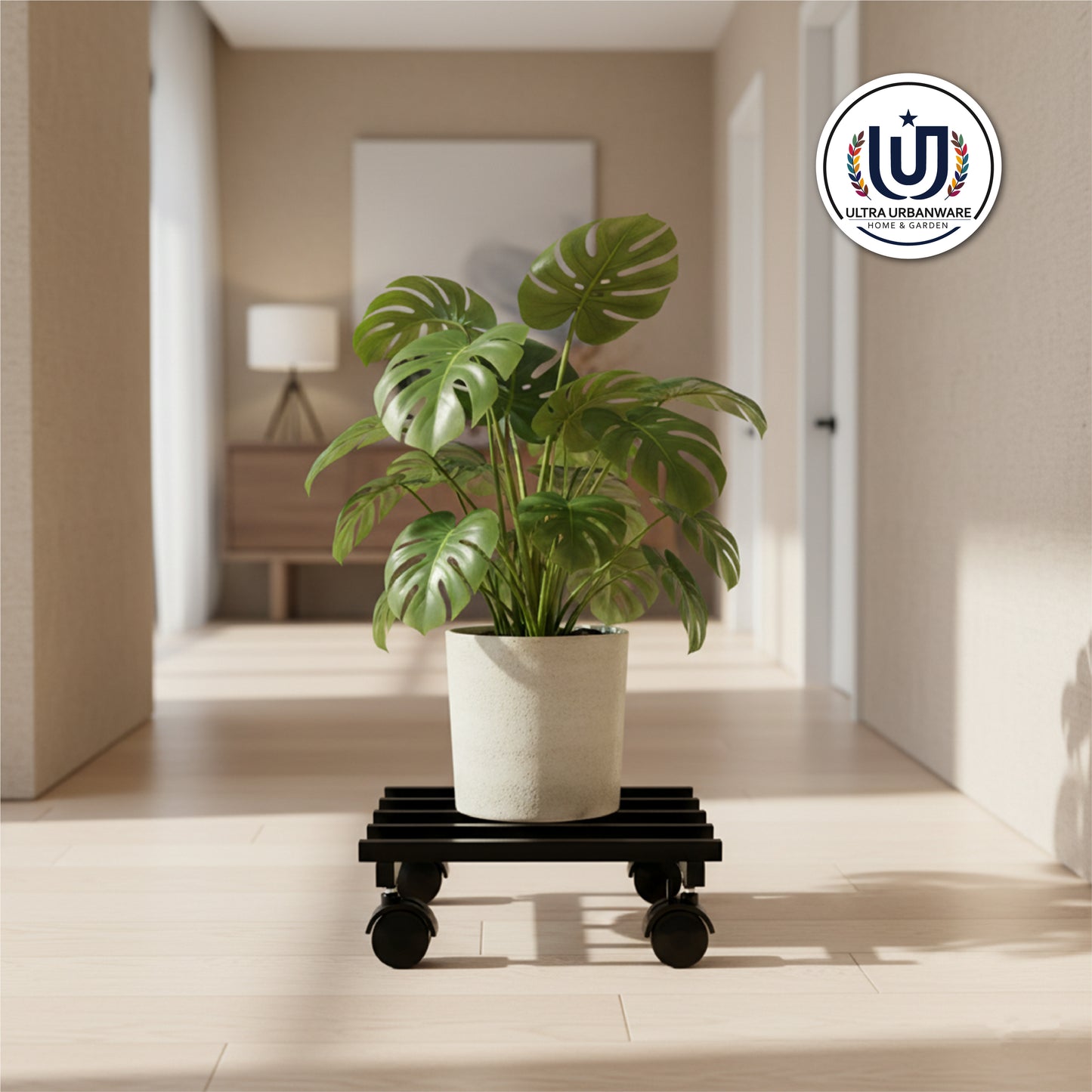 Garkit Square Caddy with Wheel Rolling Plant Stand (Set of 2)